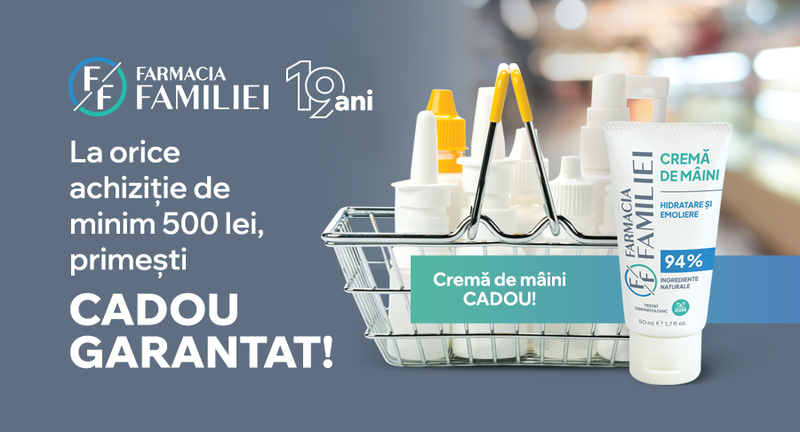 Farmacia Familiei celebrează 19 ani! Primește cadou garantat în luna iulie!