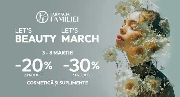 Oferte de 8 Martie la produse de frumusețe de la Farmacia Familiei