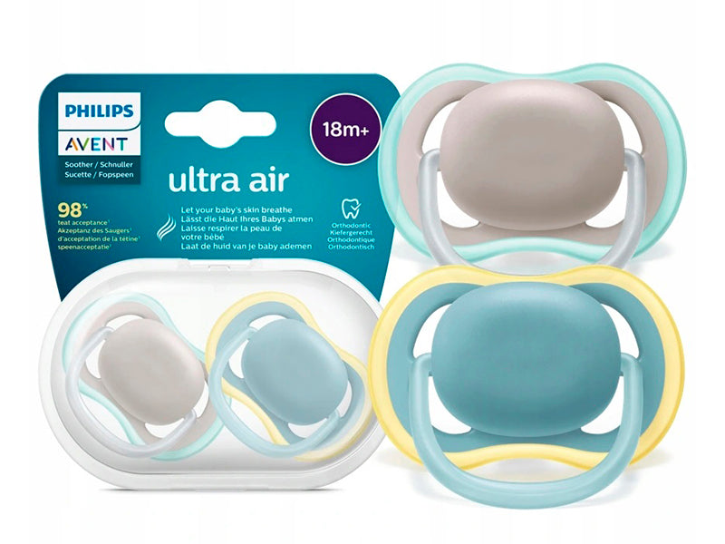 Philips Avent Ultra Air Suzete din silicon 18m 2 buc  SCF349/01