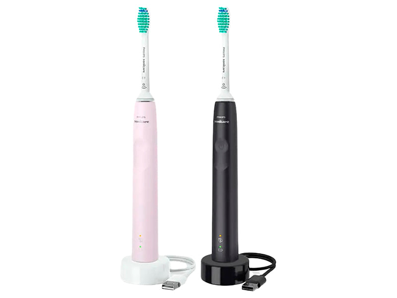 Philips Sonicare Seria 3100 Periuta de dinti sonica electrica Black and Pink 2 buc HX3675/15