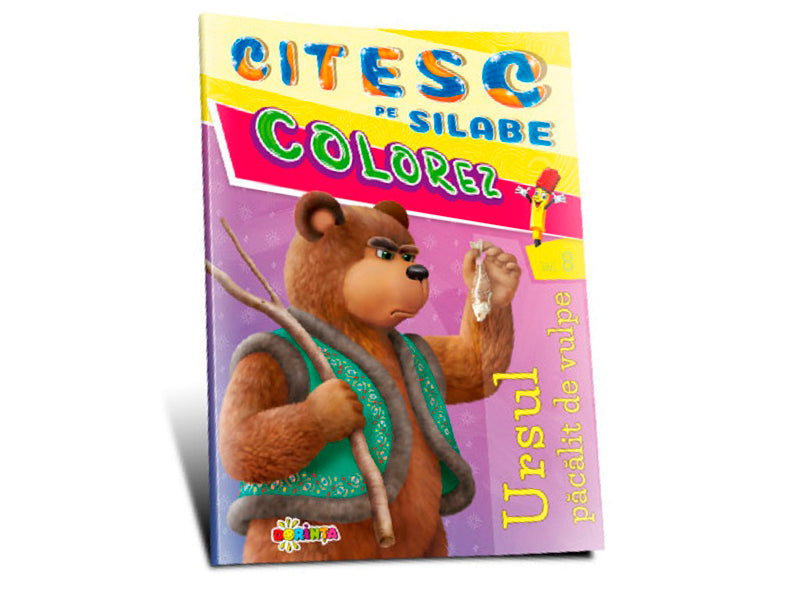 Carte citeste si coloreaza Ursul pacalit de vulpe