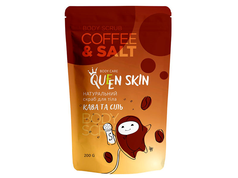 QUEEN SKIN Exfoliant pu corp cu cafea si uleiuri 200g