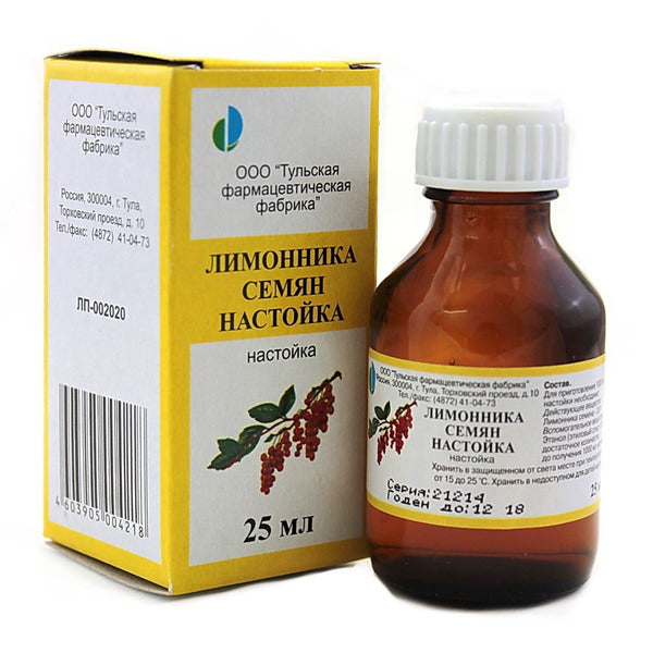 Tinctura din seminte de schisandra (limonnik) pic.orale,sol. 25ml