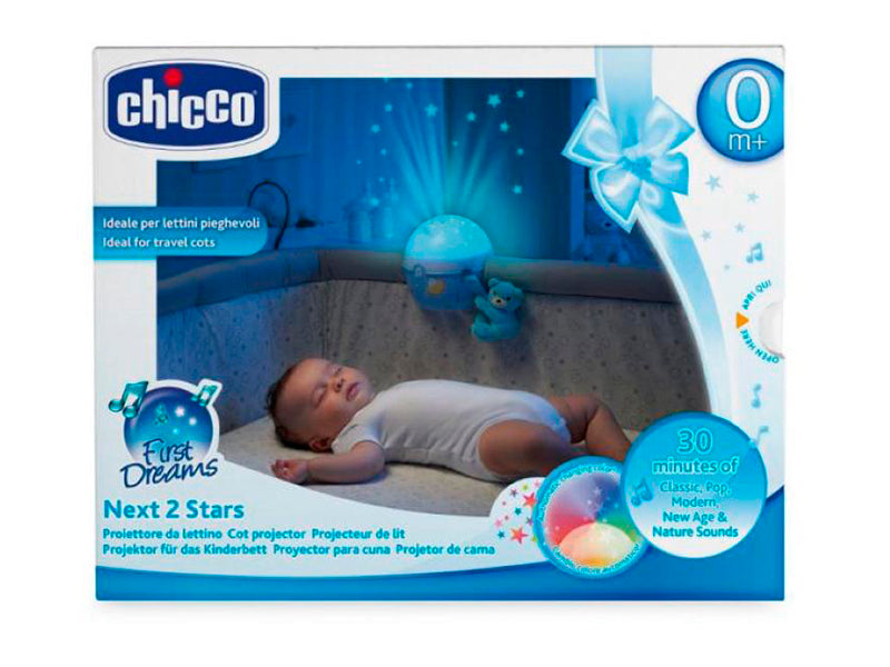 CHICCO Jucarie 2 in 1 cu proiectie ,aproape de stele BLUE 764720