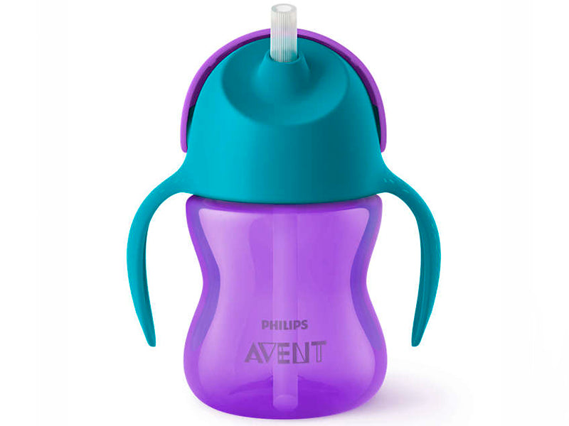 Philips Avent Cana cu pai flexibil Girl 200ml 9m+ SCF796/02