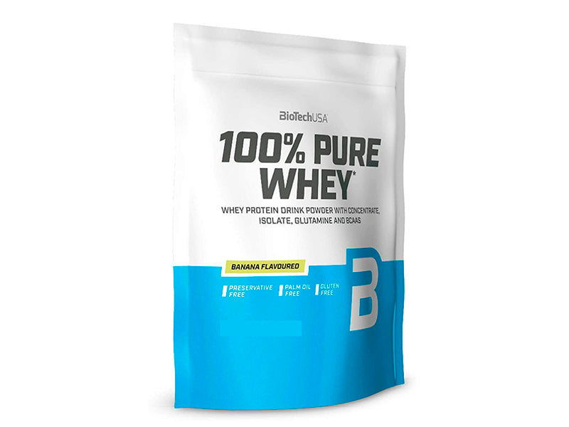 Biotech Pudra proteica 100% Pure Whey 1000g banana