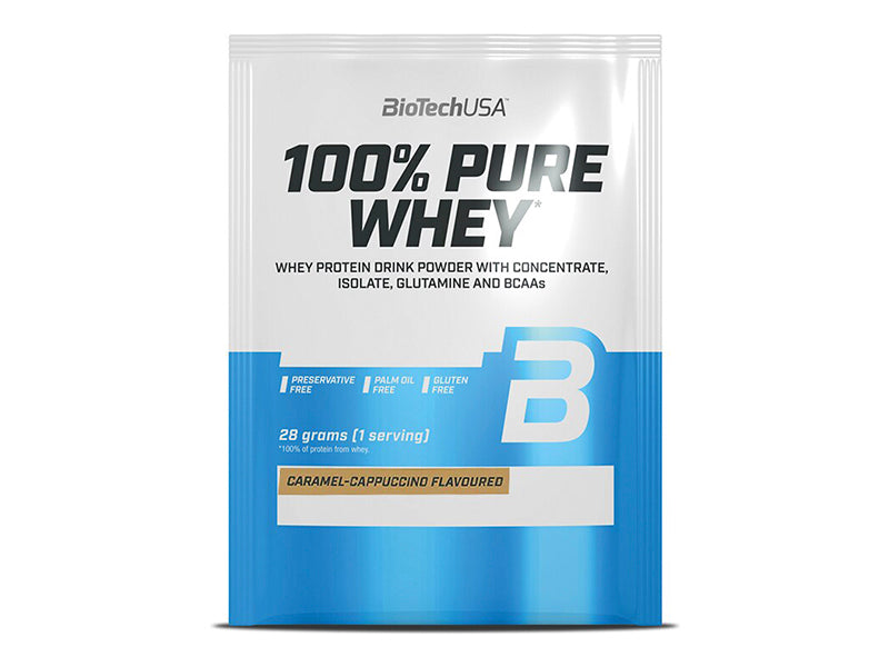 Biotech Pudra proteica 100% Pure Whey 1000g caramela-cappuccino