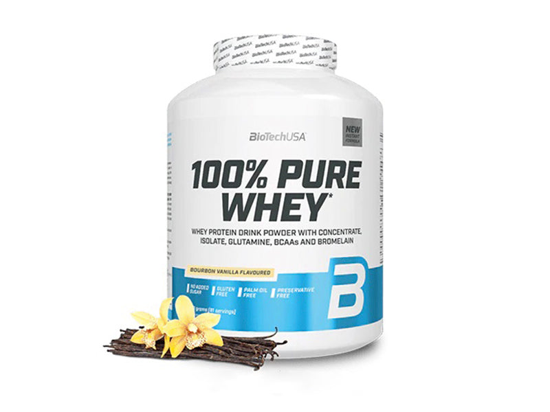 Biotech Pudra proteica 100% Pure Whey 2270g bourbon vanilla