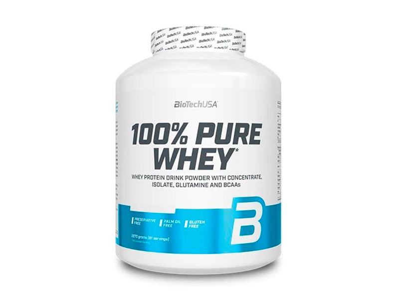 Biotech Pudra proteica 100% Pure Whey 2270g capsuna