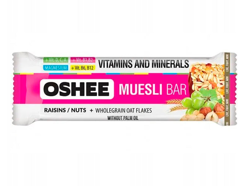 Oshee Batonas muesli stafide/alune 40g