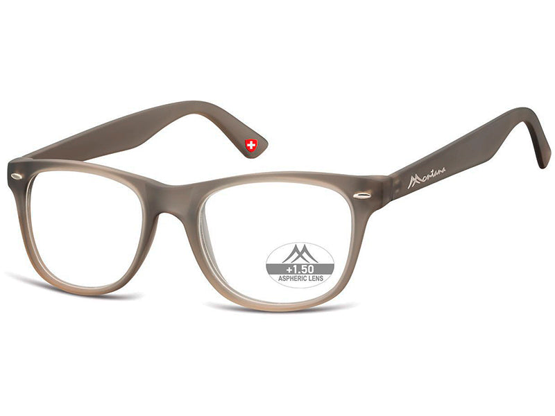 Ochelari de citit Montana HMR67B +1.00, Grey, 53-19-147 din acetat, unisex, dreptunghiular + husa