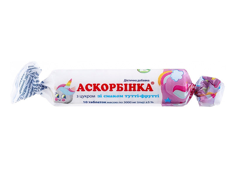 Аскорбиновая кислота с сахаром комп. Тутти Фрутти,