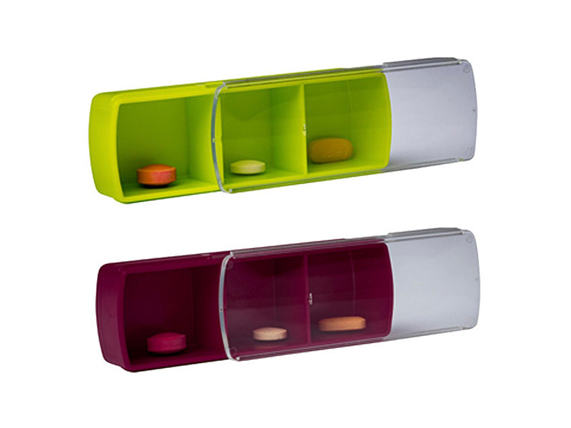 Organizator Mini de medicamente cu 3 diviziuni multicolor