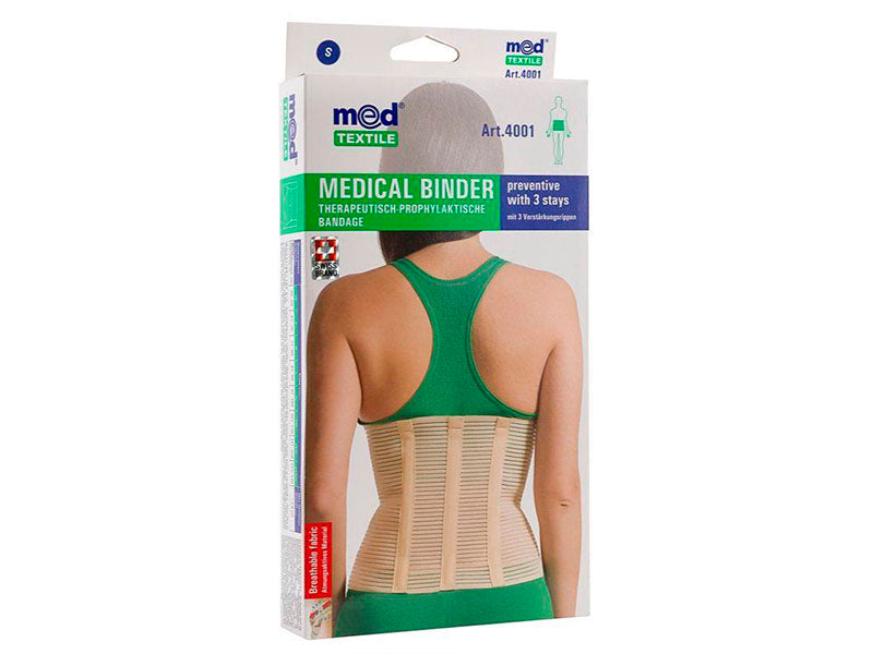 Medtextile M4001 M Orteza curativ-profilactic cu 3 atele rigide