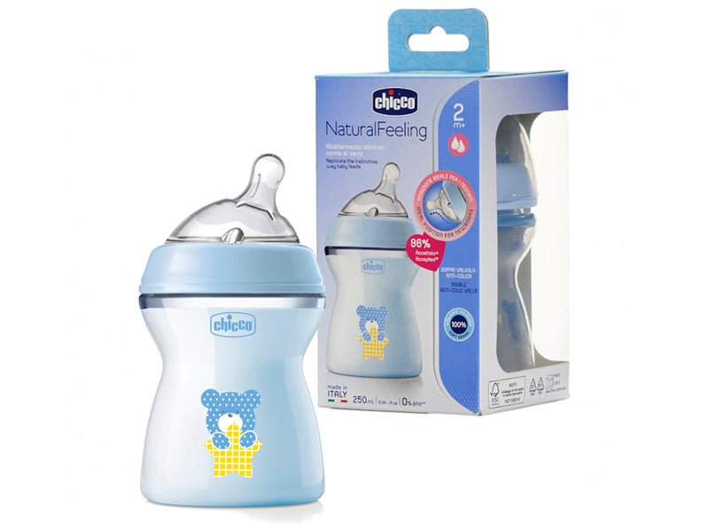 Chicco Biberon NaturalFeeling Blue NEW 250ml 8132320