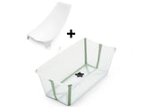 Stokke Flexi Bath Set Cadita pliabila si suport nou nascuti Transparent Green