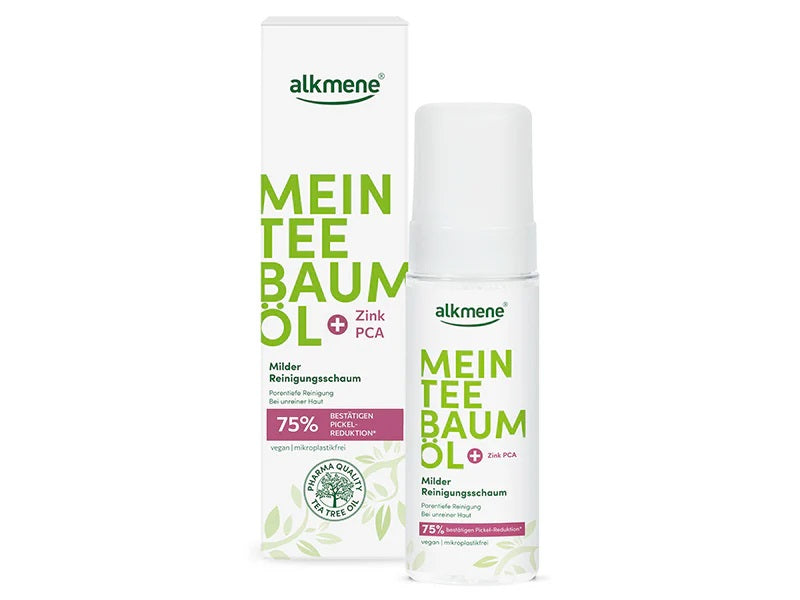 Alkmene Tea Tree Spuma delicata de curatare cu ulei de arbore de ceai 150ml