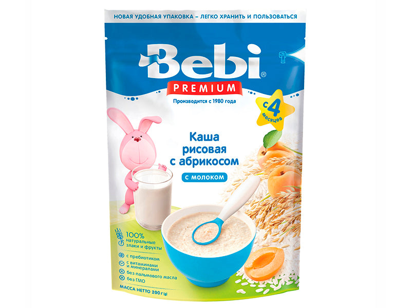 Bebi Terci cu lapte din orez,caise uscate 200g
