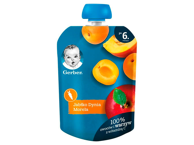 Gerber Pireu mere,dovleac,caise 80gr pauch