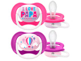 Philips Avent Ultra Air Suzete din silicon Girl 6-18m 2 buc  SCF080/04