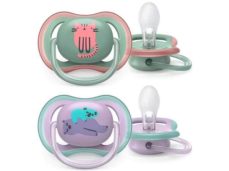 Philips Avent Ultra Air Suzete din silicon Girl 6-18m 2 buc  SCF085/18