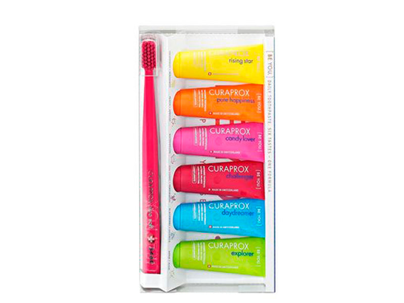 CURAPROX Pasta de dinti set Be You 6 buc. x10ml + Peria de dinti CS 5460 Ultra Soft
