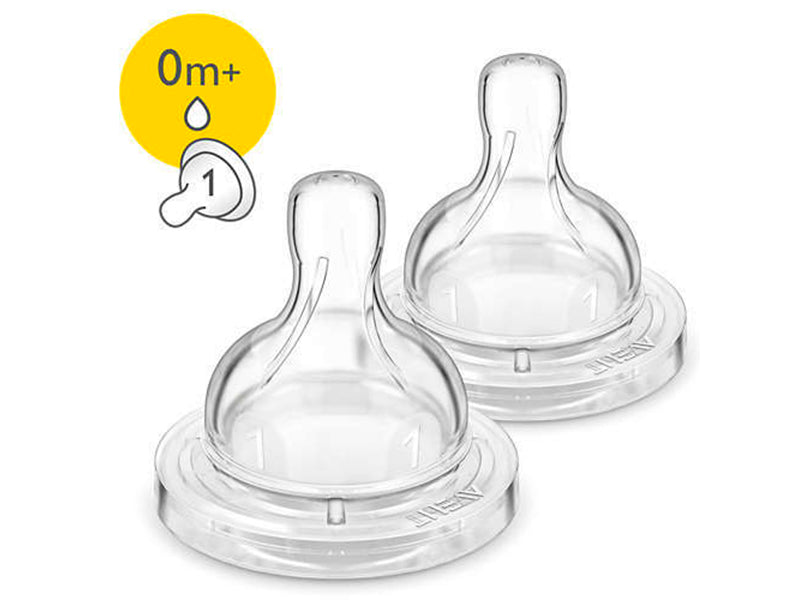 Philips Avent Clasic Tetina din silicon 0m+ 2 buc SCF631/27