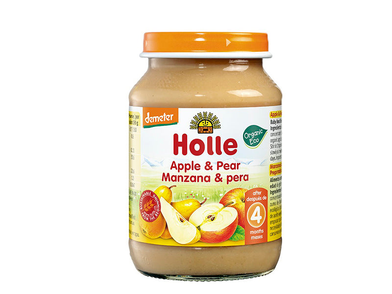 Holle Bio Organic pireu de mere si pere (5 luni+) 190g