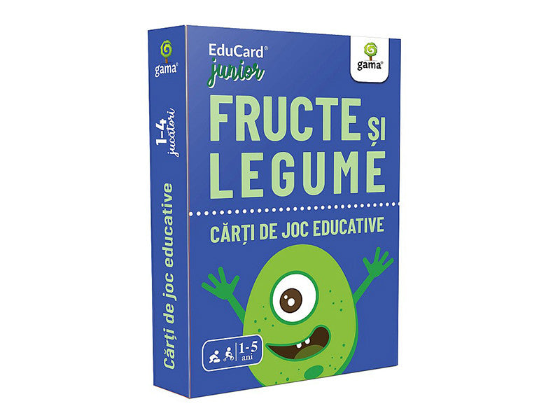 Carti de joc educative. Fructe si legume. EduCard Junior