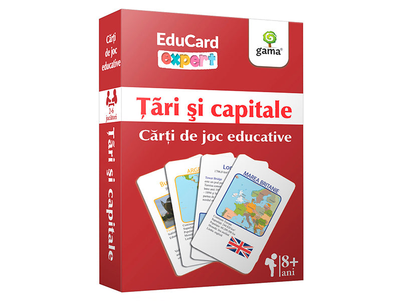 Carti de joc educative. Tari si capitale. EduCard Expert