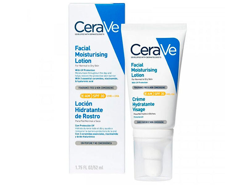 CeraVe Увлажняющий крем для лица для нормальной и сухой кожи AM SPF 30 52мл
