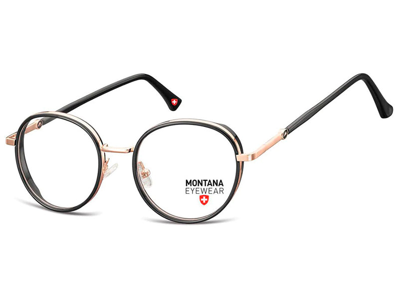 Rama optica Montana MTR-582B, Shiny pink gold/black, din Metal