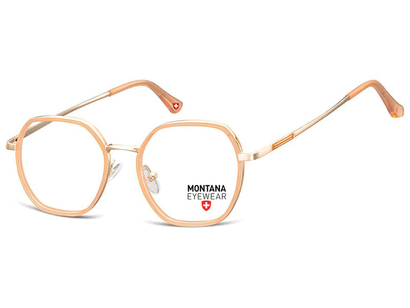 Rama optica MontanaM- MTR-583E, Shiny gold/beige, din Metal