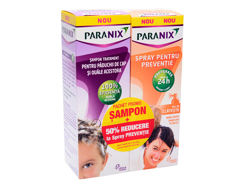 Шампунь Параникс 100мл + Профилактический спрей Параникс -50% на 2-й продукт