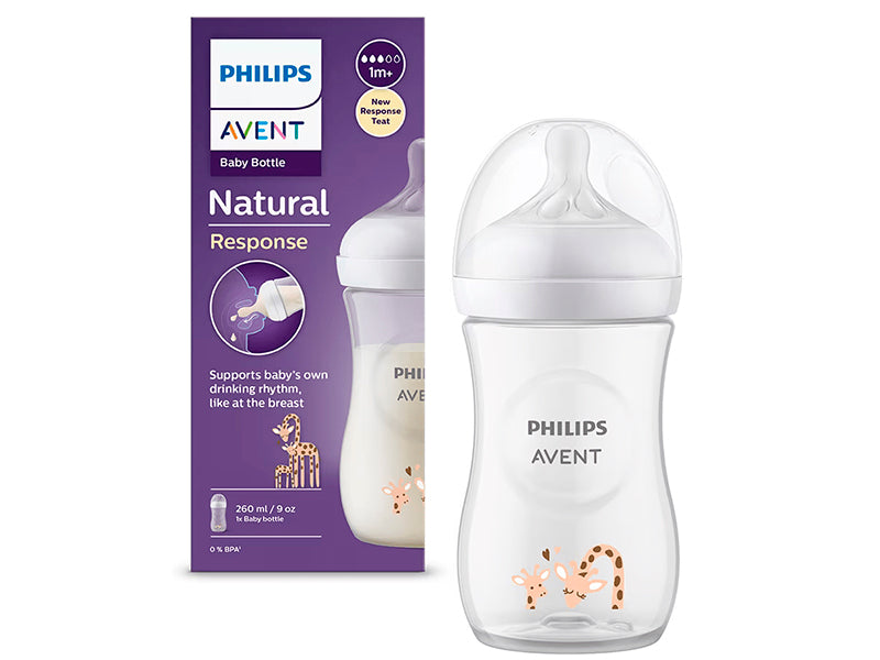 Philips Avent Natural Response Biberon din plastic Deco Coala +1 luni cu debit 3, 260 ml SCY903/67