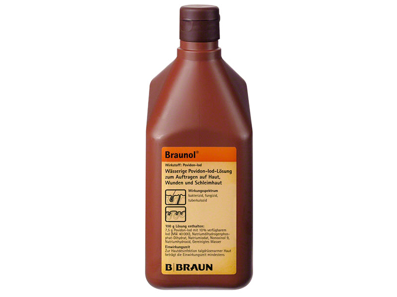 Раствор Braunol для кожи и почвы. ротоглотка.7,7 мг/мл 1000мл