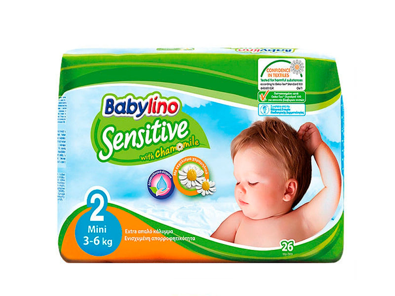 Подгузники Babylino Sensitive 2 (3-6кг) N23