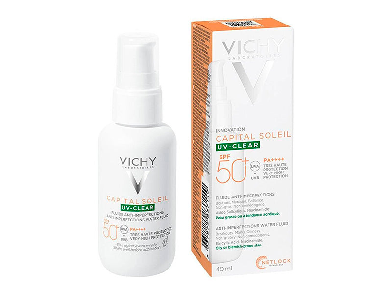 Vichy Capital Soleil UV-Clear Fluid anti-imperfectiune SPF50+  40ml