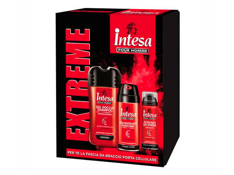 Набор Intesa Mini (дезодорант-спрей 50мл + гель-шампунь 50мл + пена для бритья 50мл)