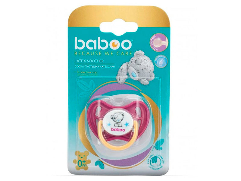 Baboo suzeta latex plata rosu