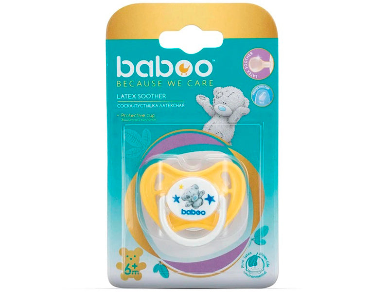 Baboo suzeta latex rotunda galbena