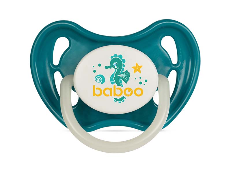 Baboo suzeta latex rotunda turcoaz 6M+  5-045