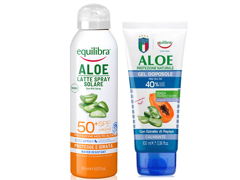 Equilibra Aloe PROSUN-UV Laptisor spray protectie solara SPF 50+ 150ml + Cadou Gel calmant dupla plaja 100ml