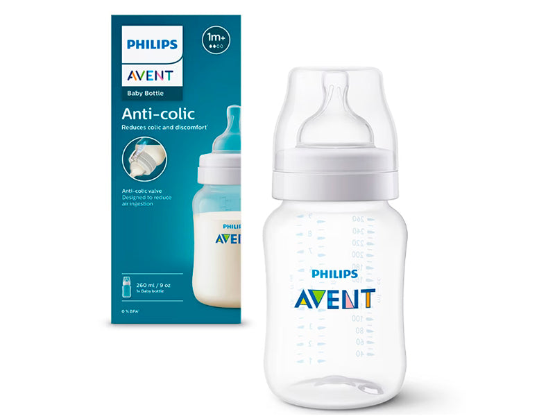 Philips Avent Biberon anti-colic din plastic 260 ml 0m+ 1P SCY103/01
