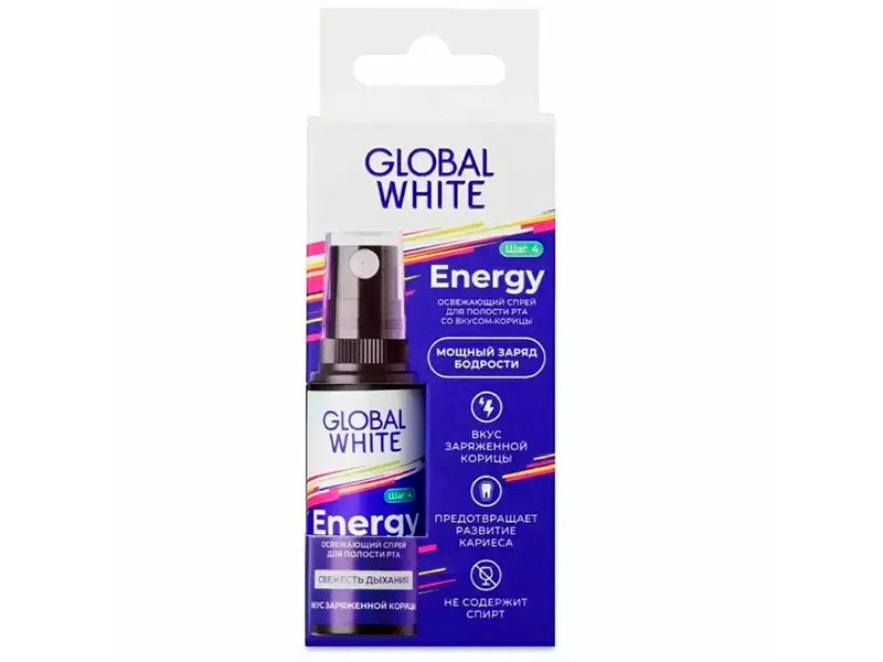 Global White Energy spray respiratie proaspata scortisoara 15ml