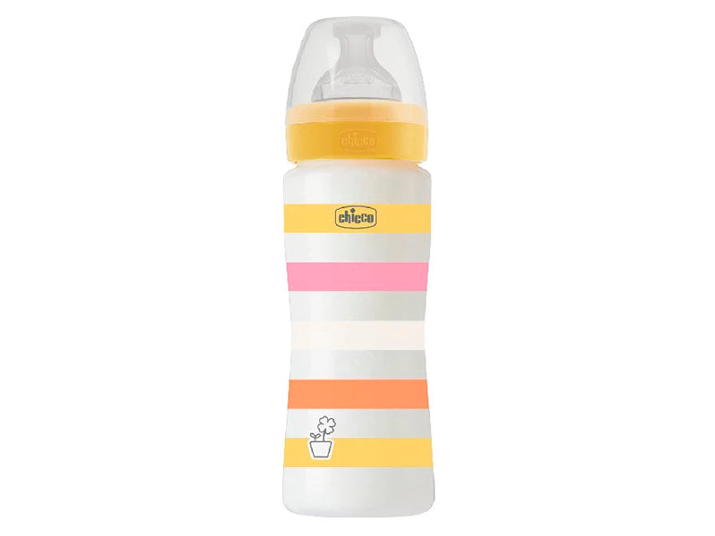 Chicco Biberon din plastic tetina din silicon