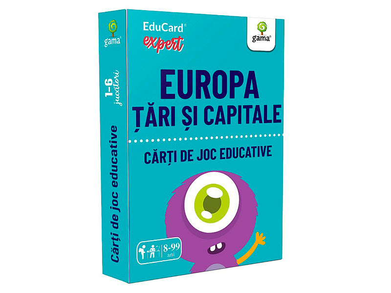 Carti de joc educative. Europa.Tari si capitale. EduCard Expert