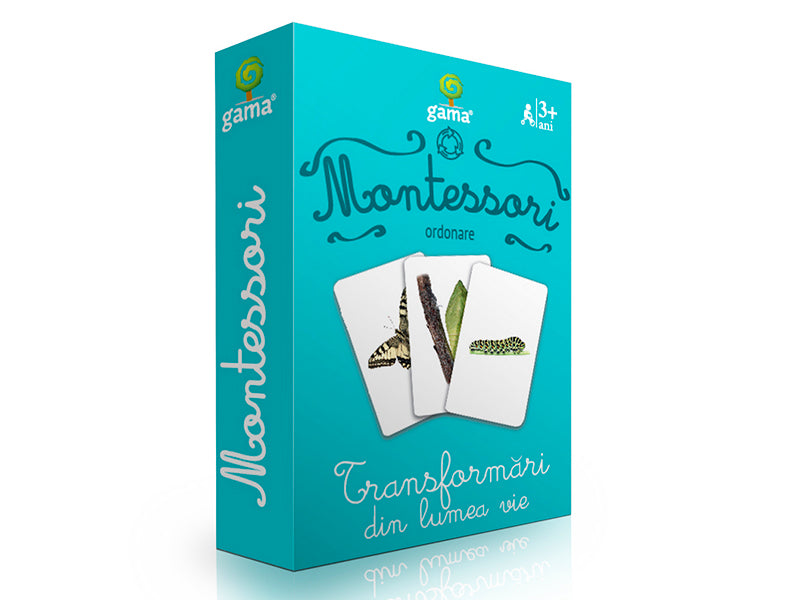 Carti de joc Montessori. Transformari din lumea vie. Ordonares
