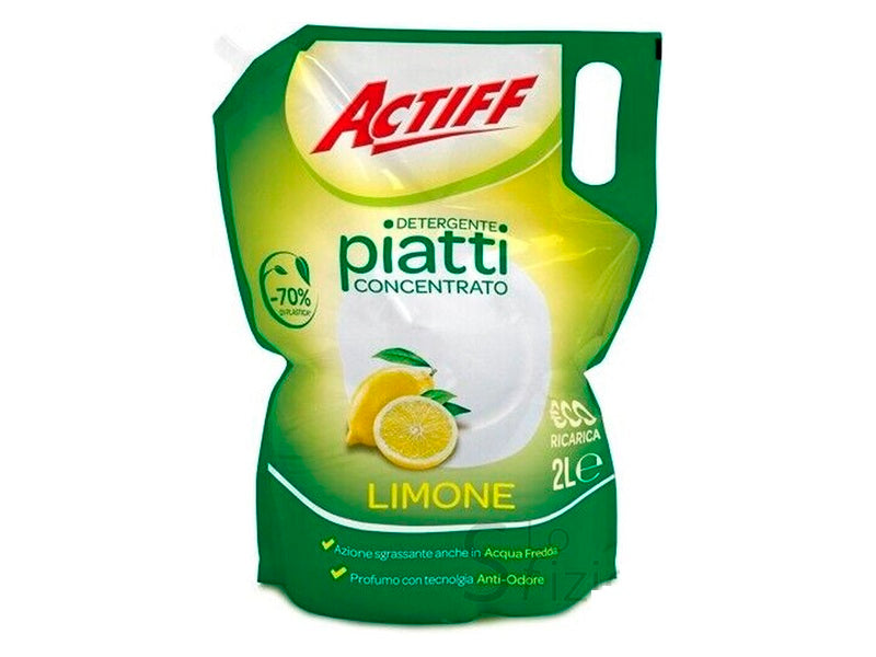 Actiff Detergent lichid concentrat p/u spalat vase Lemon 2L Rezerva