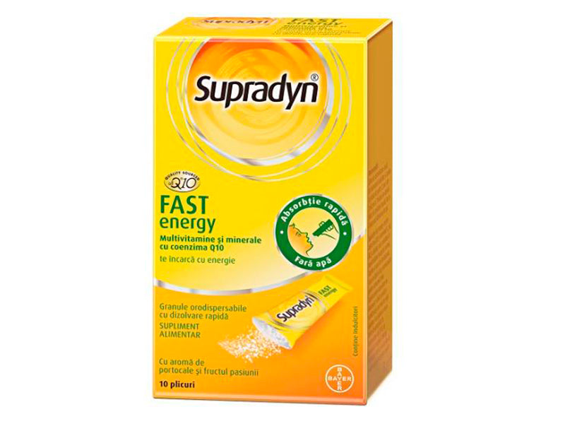 Supradyn Fast Energy coenzima Q10 granule